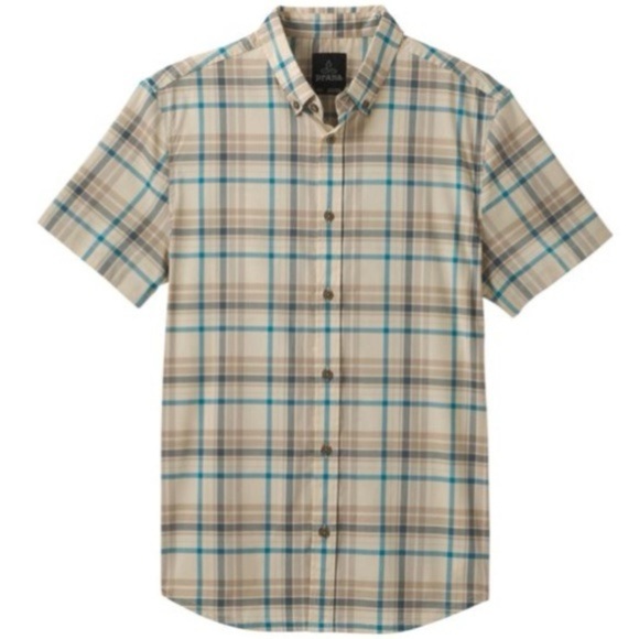 PrAna Granger Tailored Short-Sleeve Shirt Size Medium - Picture 1 of 7